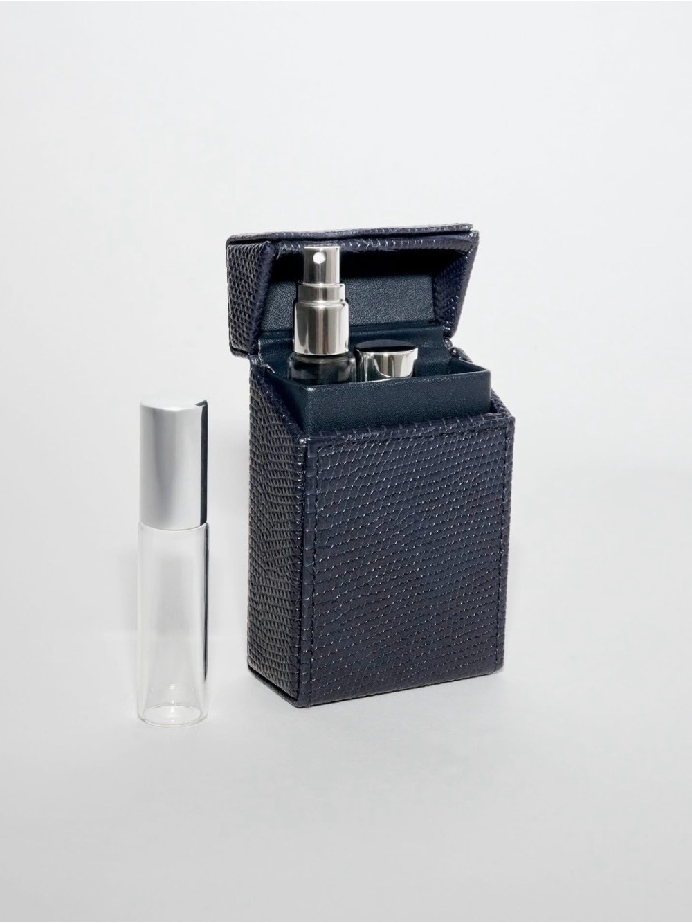 Saks Fifth Avenue Leather Case Travel Atomizer Gift Set